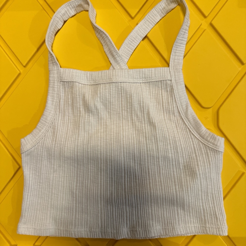 cropped white tank